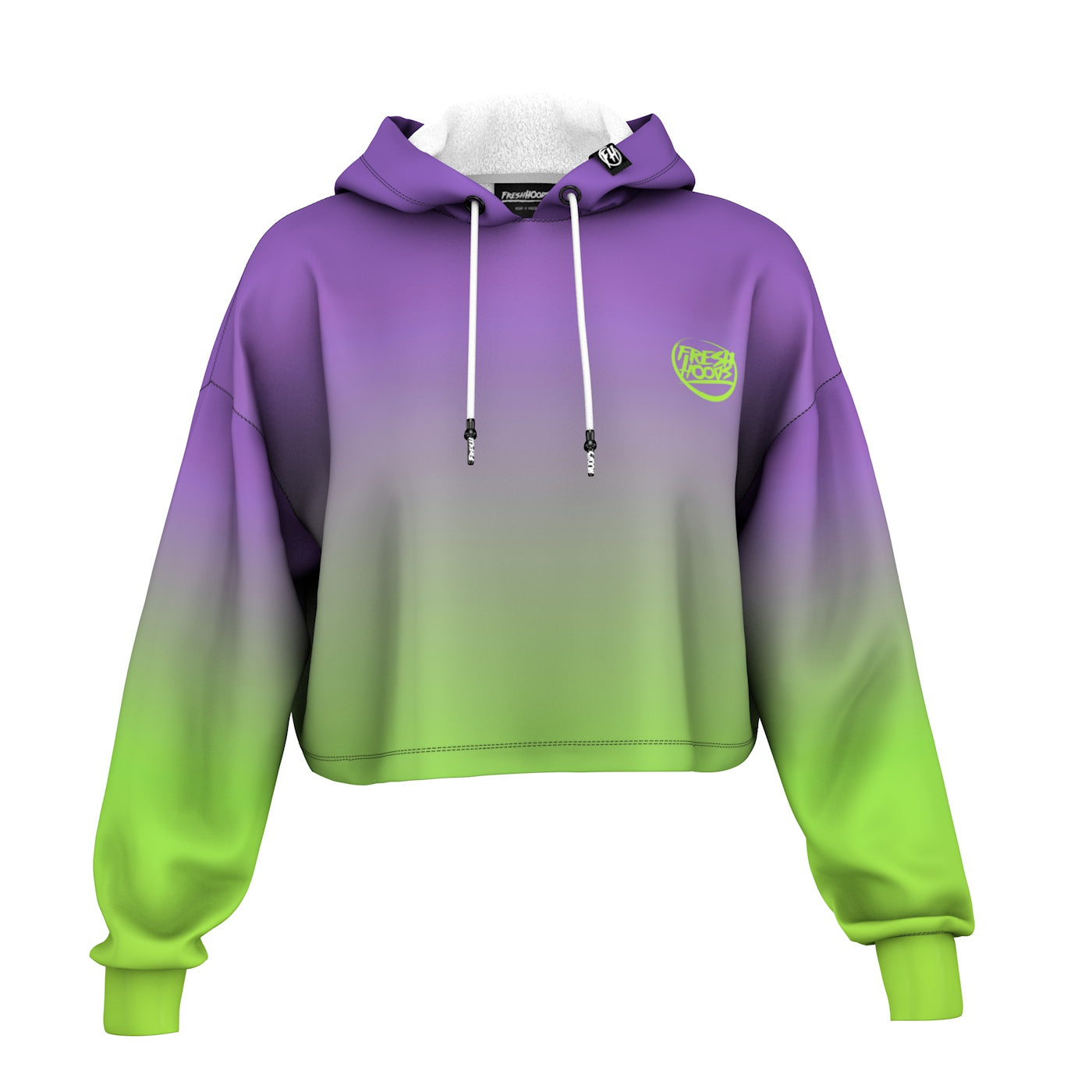 Fresh Hoods Purple Mint Cropped Hoodie