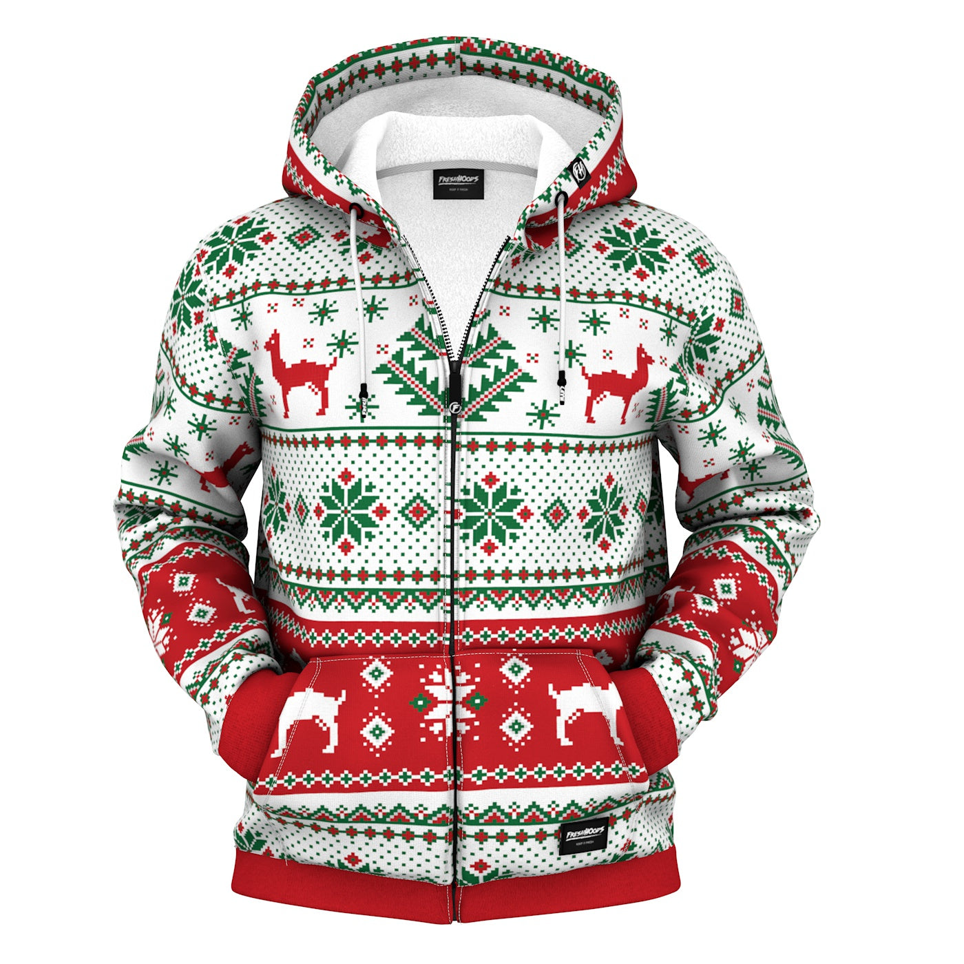 Zip up christmas hoodie new arrivals