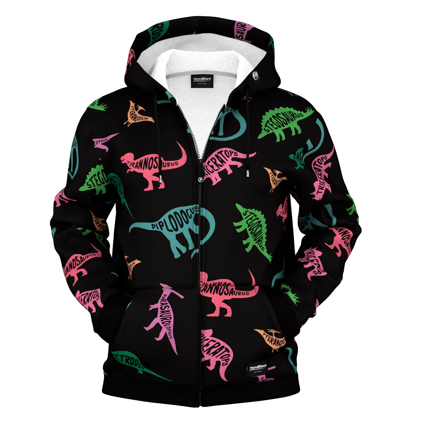 Dinosaur zip sale up hoodie