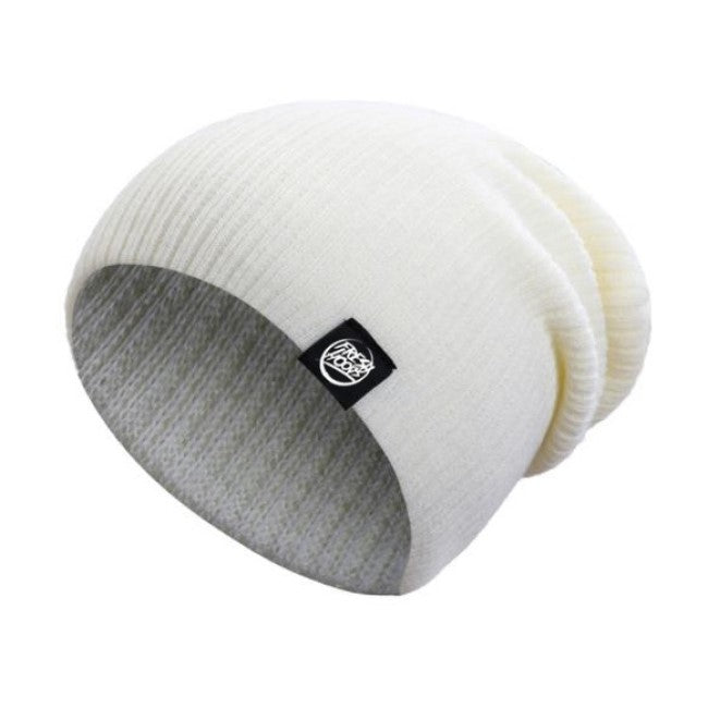 FH White Cuffless Beanie