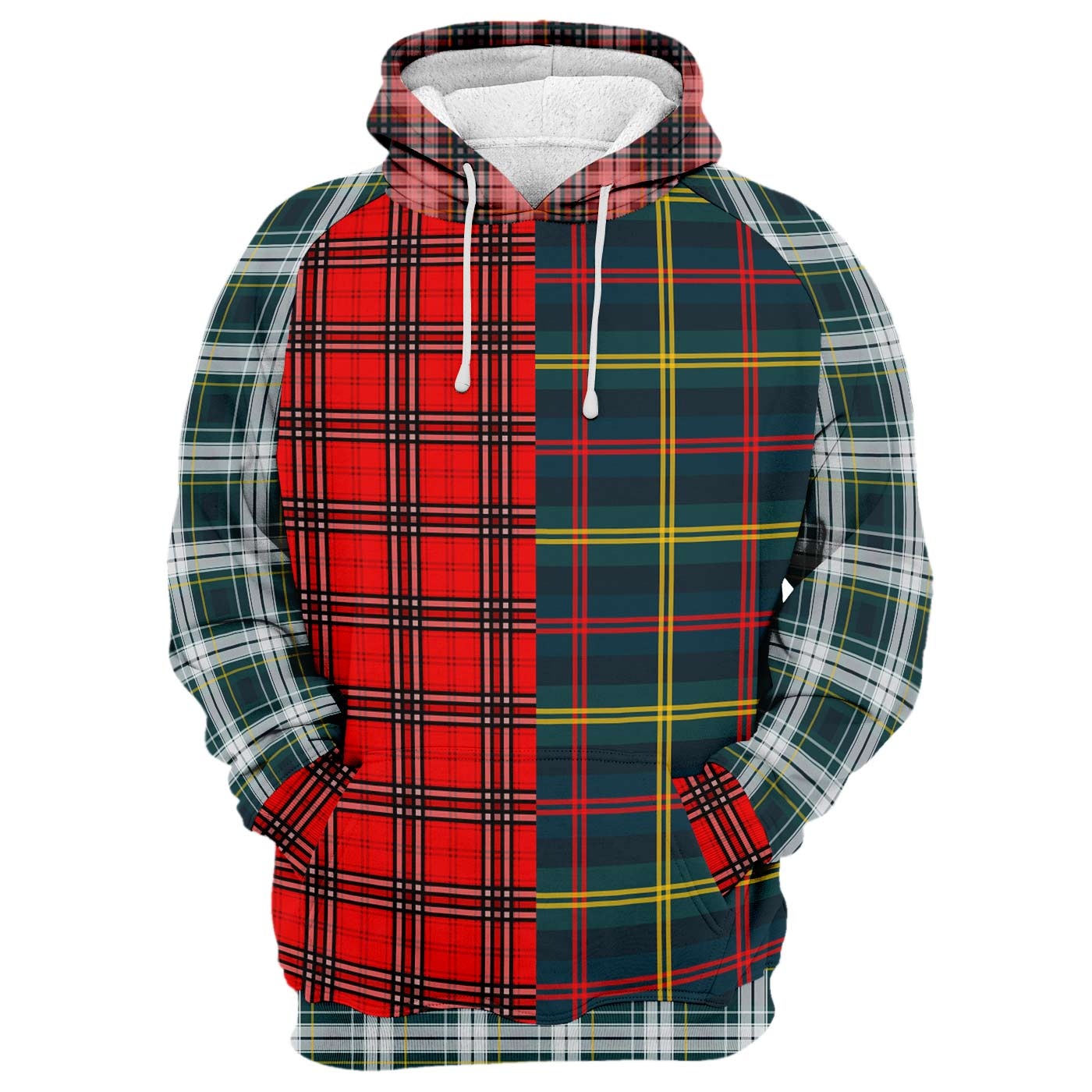 Plaid on sale hoodie mens