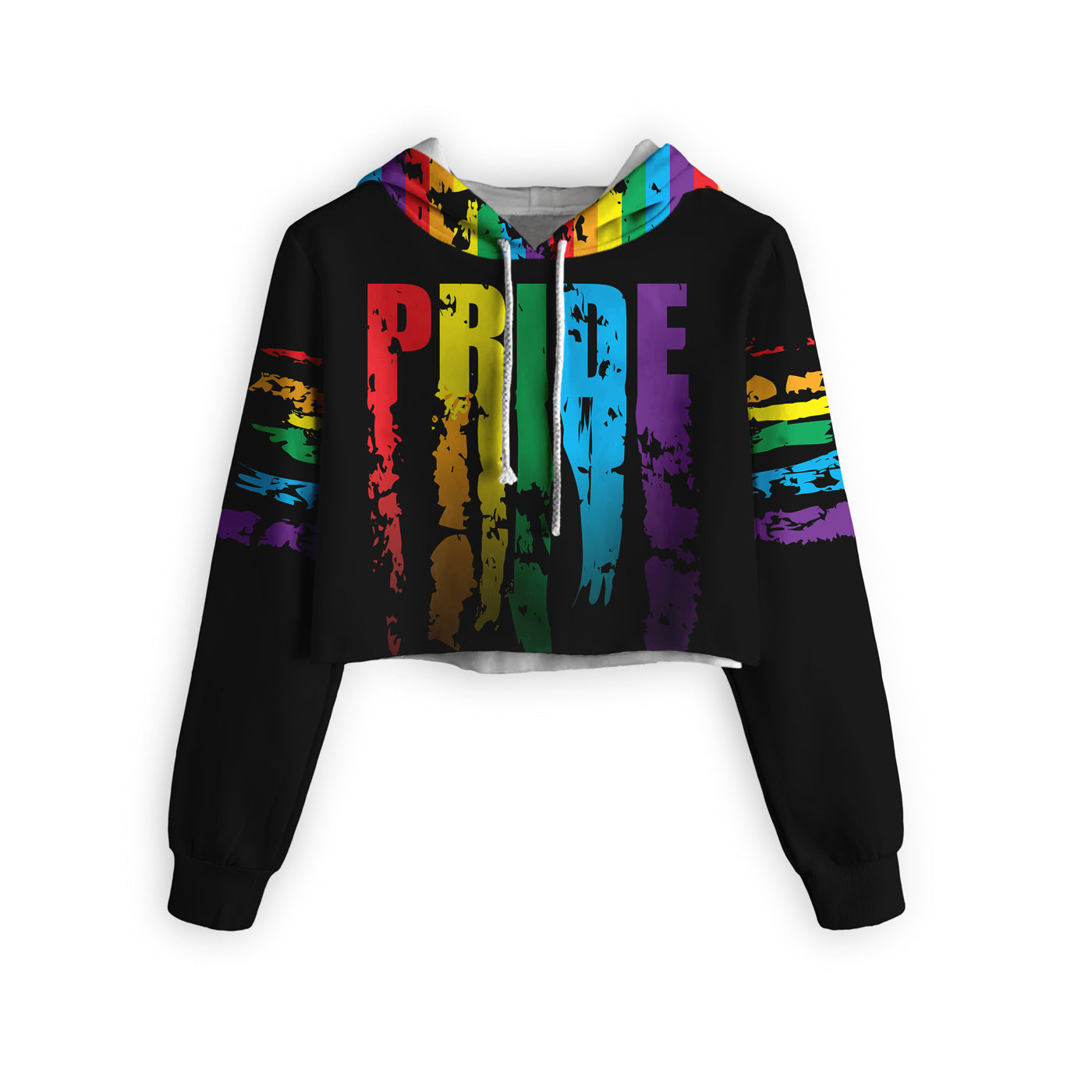 Rainbow cropped hoodie new arrivals