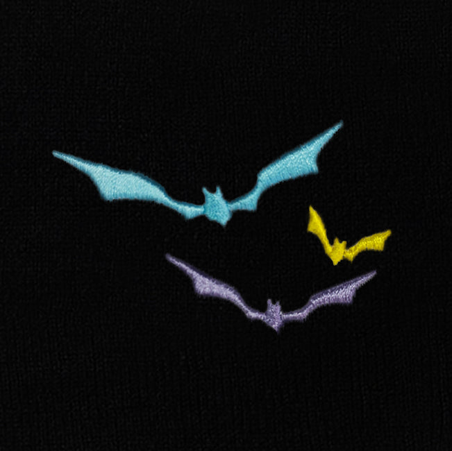 Bats Embroidered Cuffed Beanie