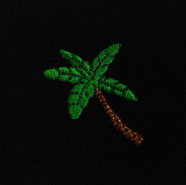 Palm Embroidered Cuffed Beanie