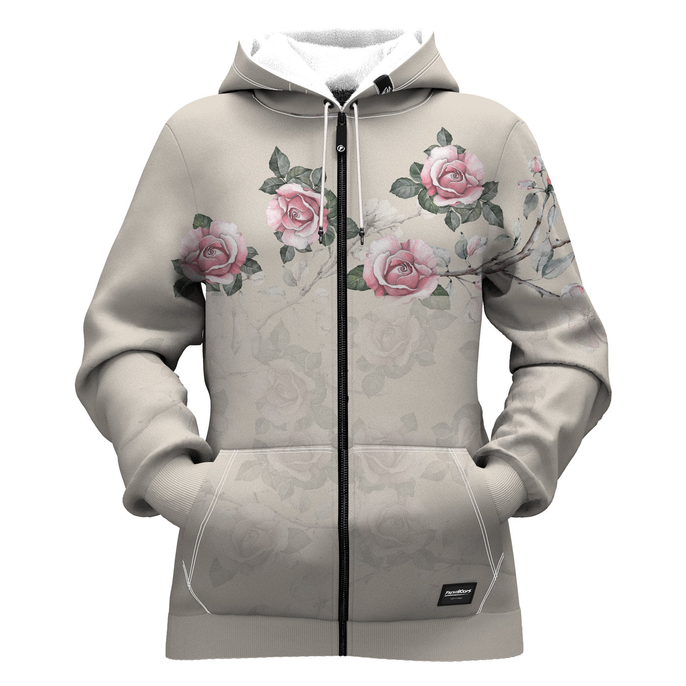 Rose zip up hoodie new arrivals