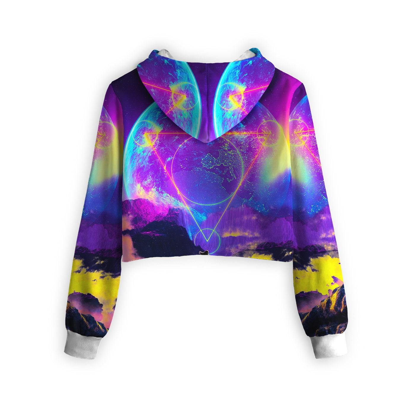 Neon Night Cropped Hoodie