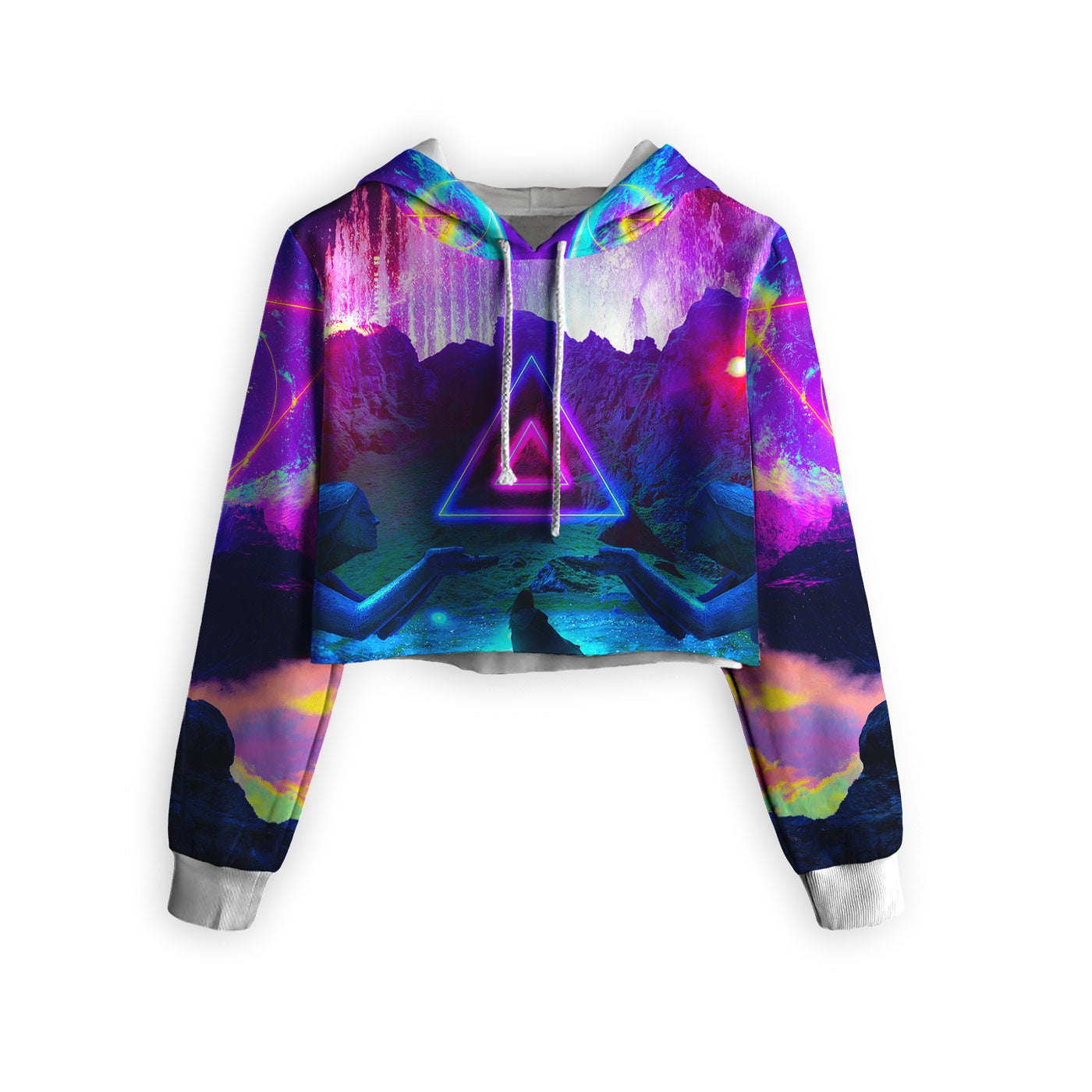 Neon cropped hoodie best sale