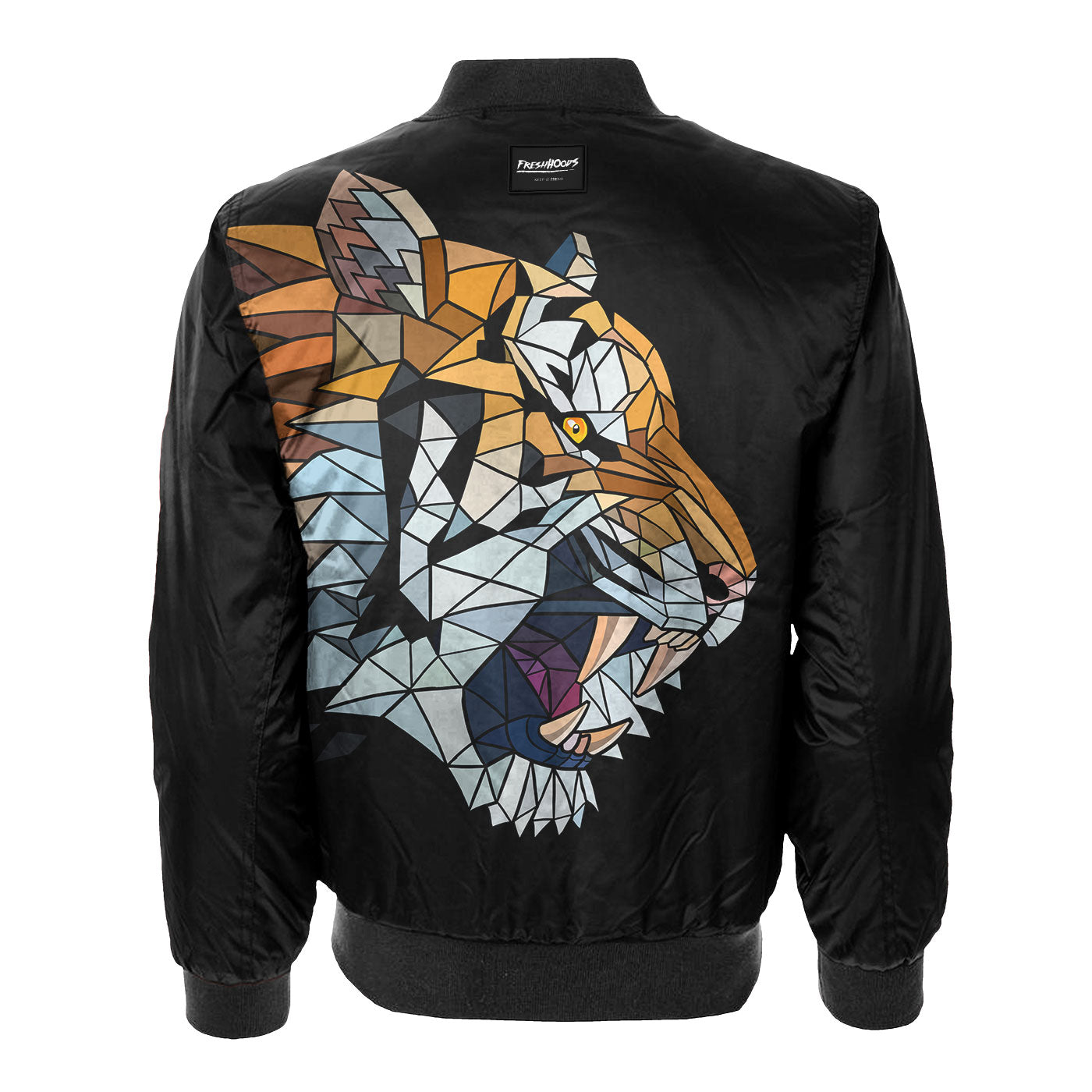 Geometric Tiger Bomber Jacket