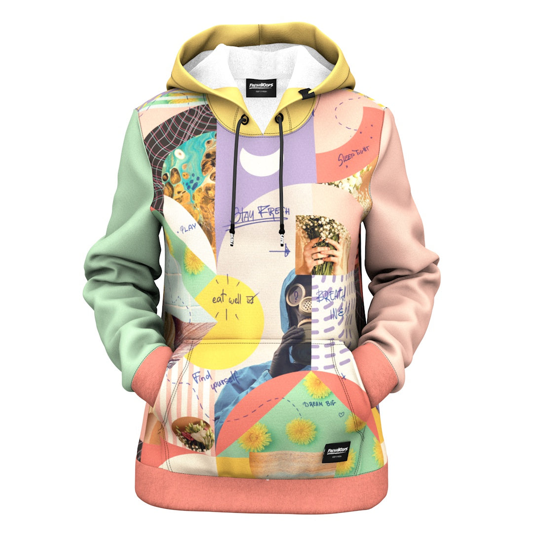 Glitch Collage Women Hoodie