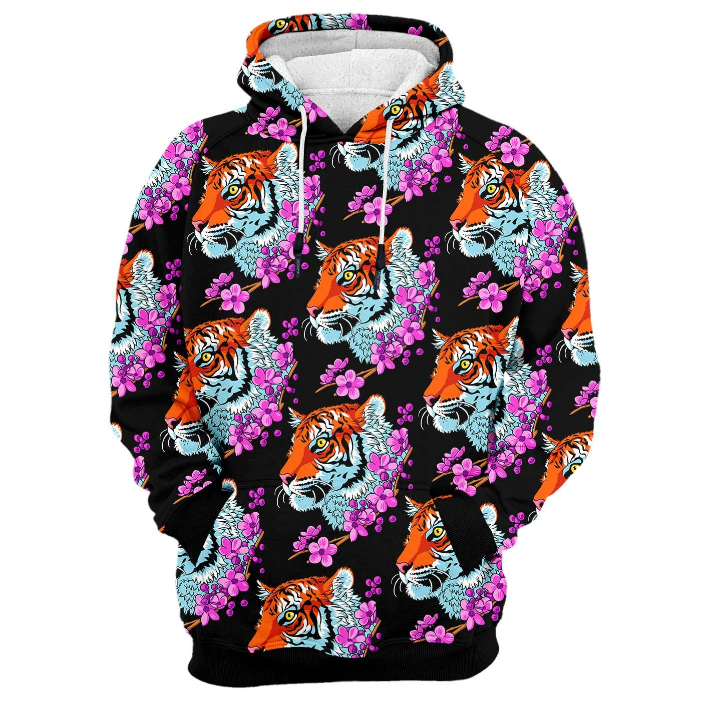 Cherry Blossom Fresh Hoods Tiger Sakura Bomber Jacket