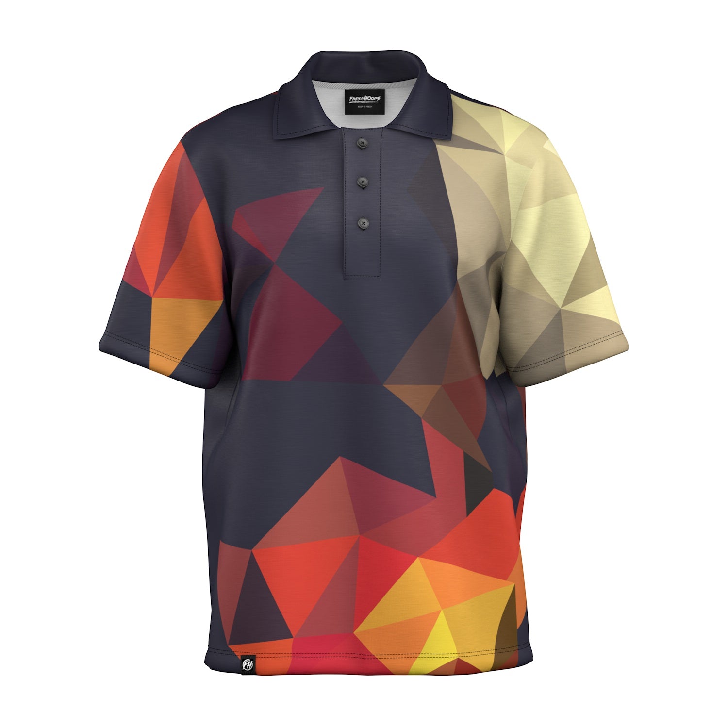 Cubes Oversized Polo Shirt