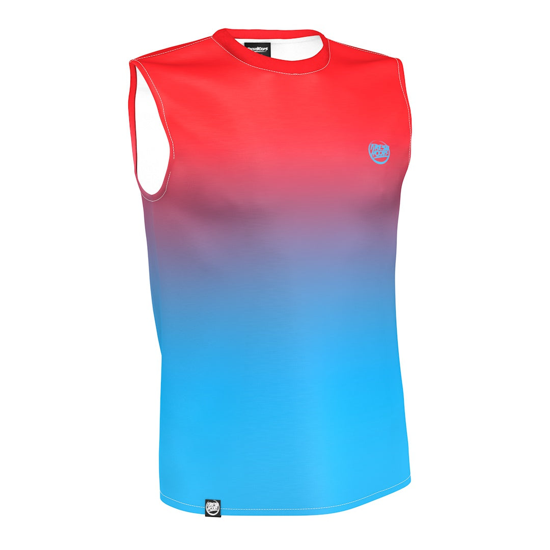 Red Blue Sleeveless T-Shirt