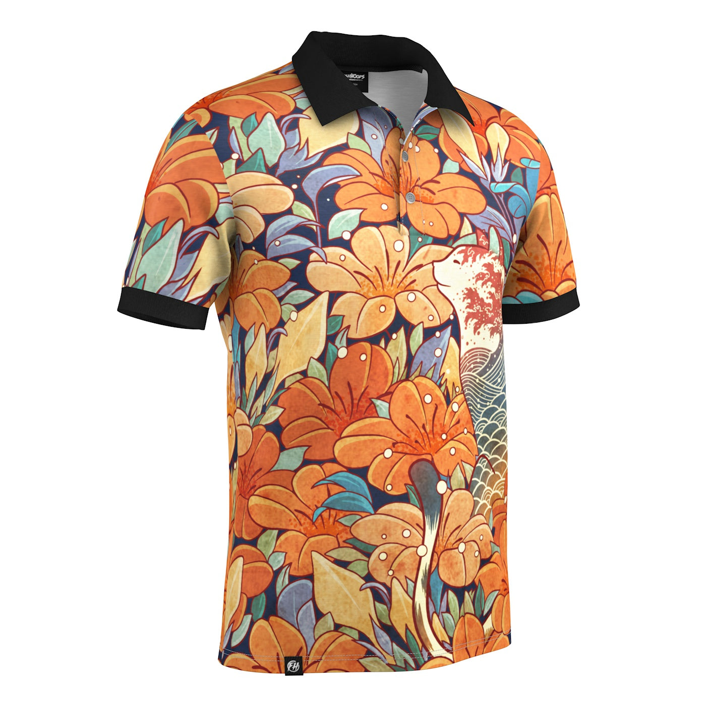 Neko Flowers Polo Shirt