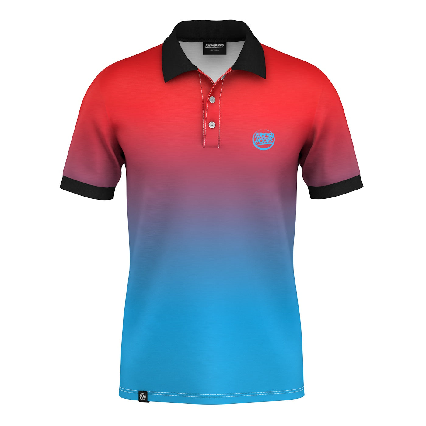 Fresh Hoods Red Blue Polo Shirt