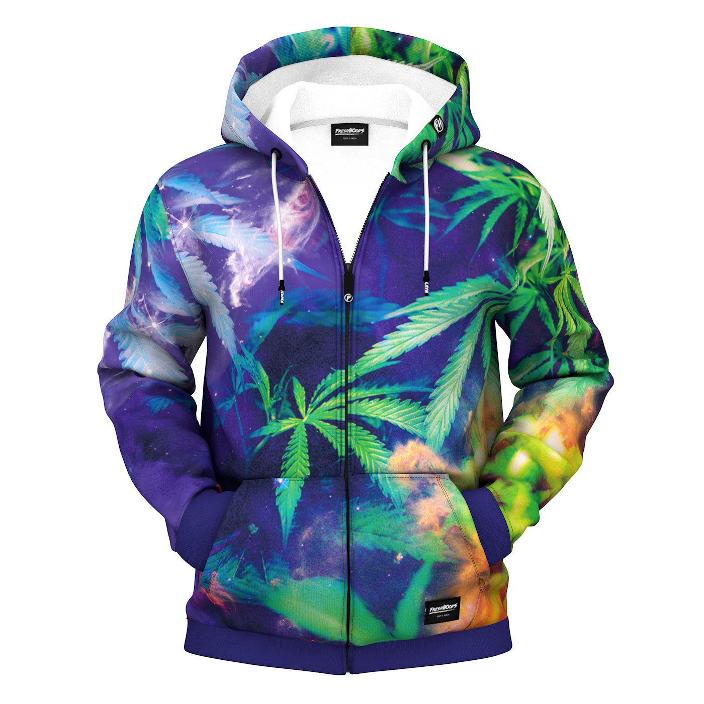 Stoner Galaxy Zip Up Hoodie M