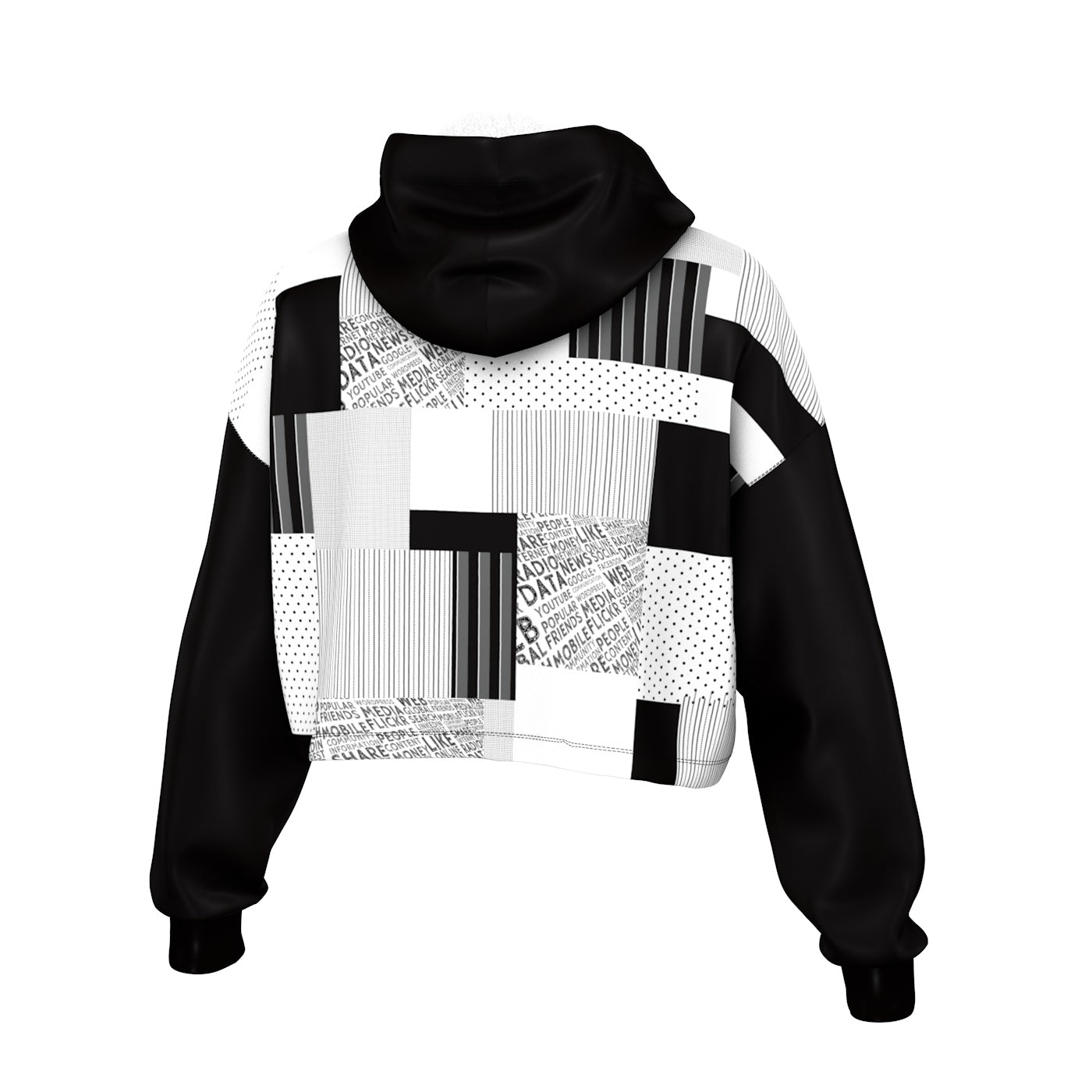 Splitted Cropped Hoodie