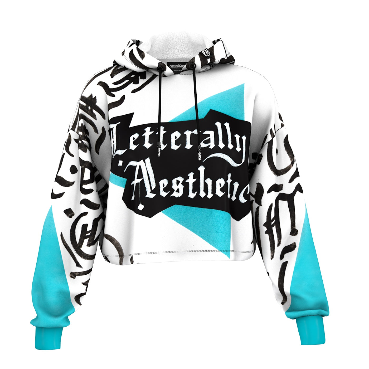Letterally Aesthetic Cropped Hoodie