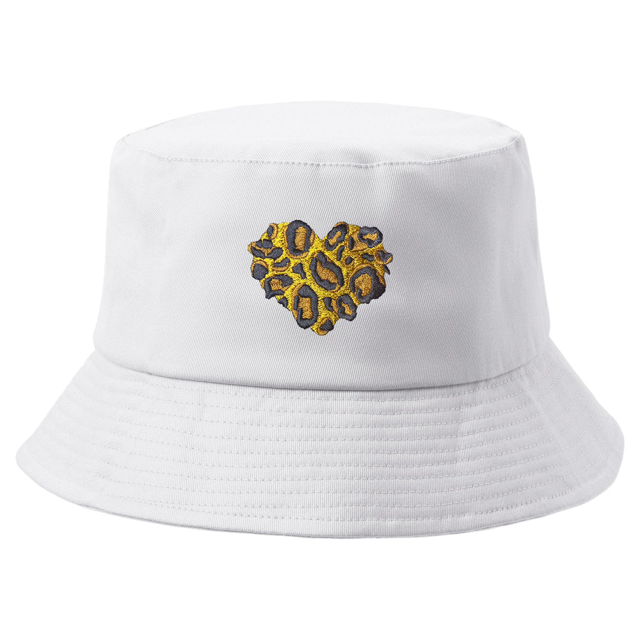 Embroidered Leopard Love Bucket Hat