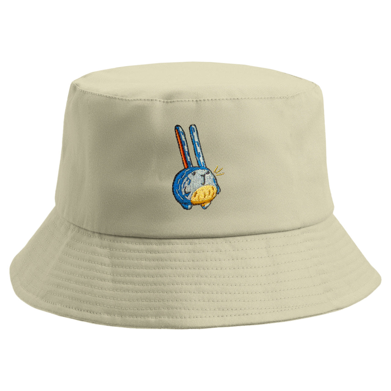 Embroidered Round Bunny Bucket Hat