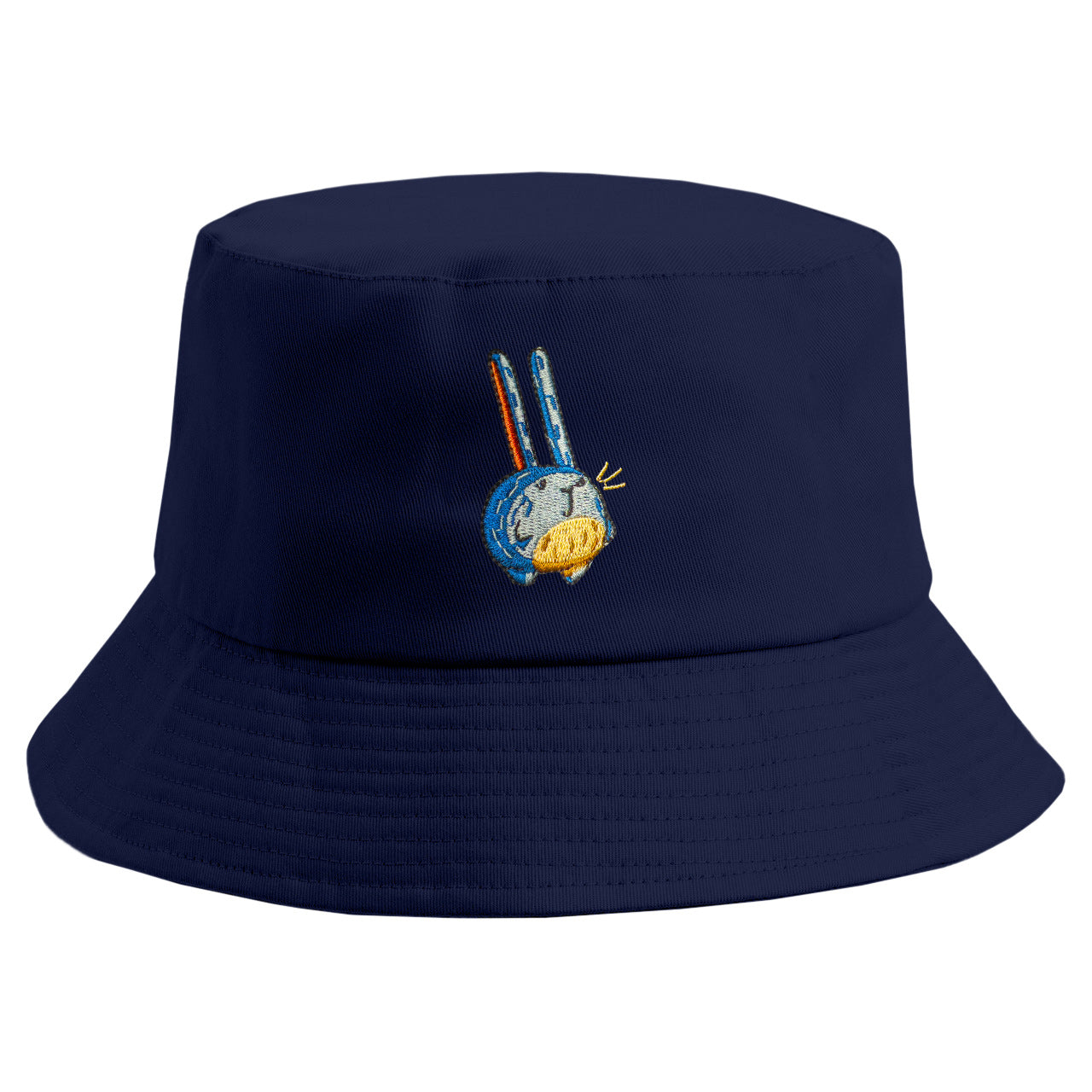 Embroidered Round Bunny Bucket Hat