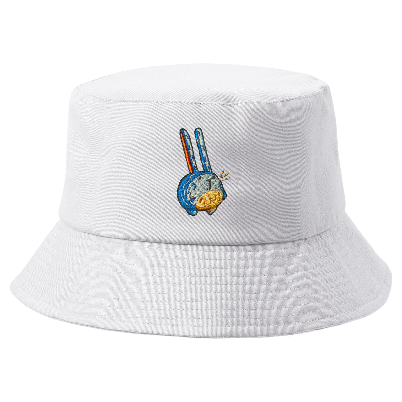 Embroidered Round Bunny Bucket Hat