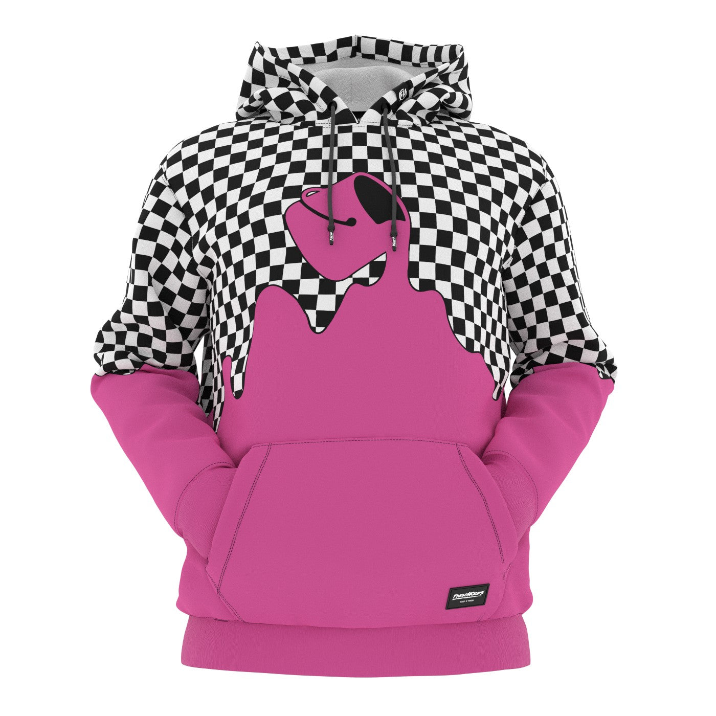 Black and store white pink hoodie