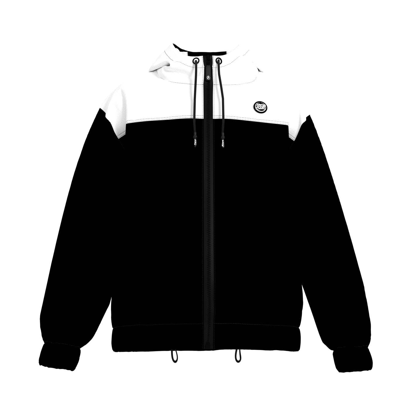 Black And White Windbreaker