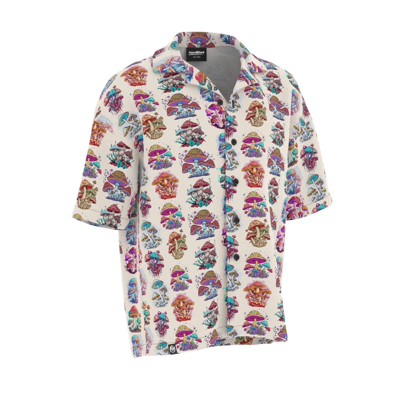 Vivid Mushrooms Oversized Button Shirt