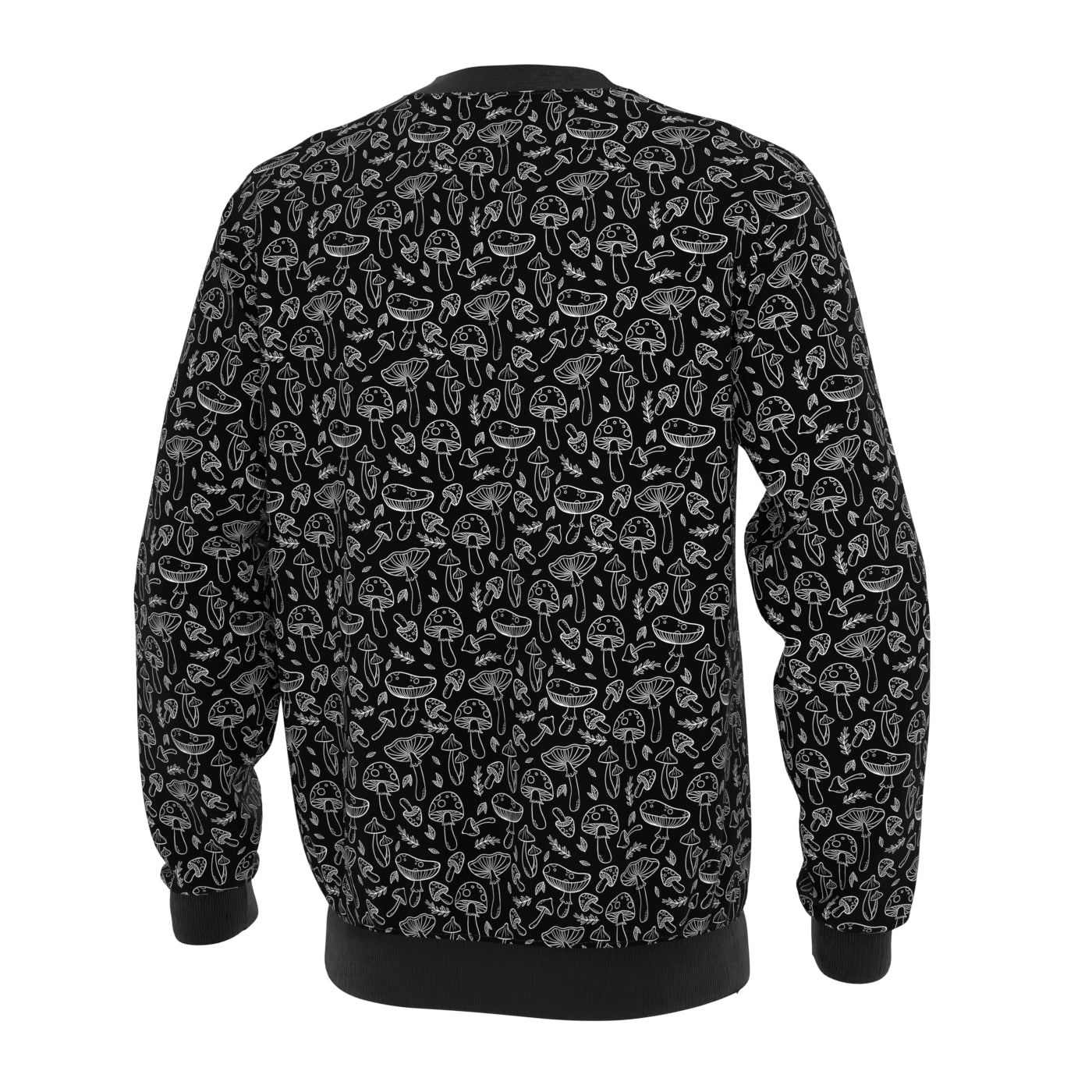 Black 'n' White Mushrooms Sweatshirt