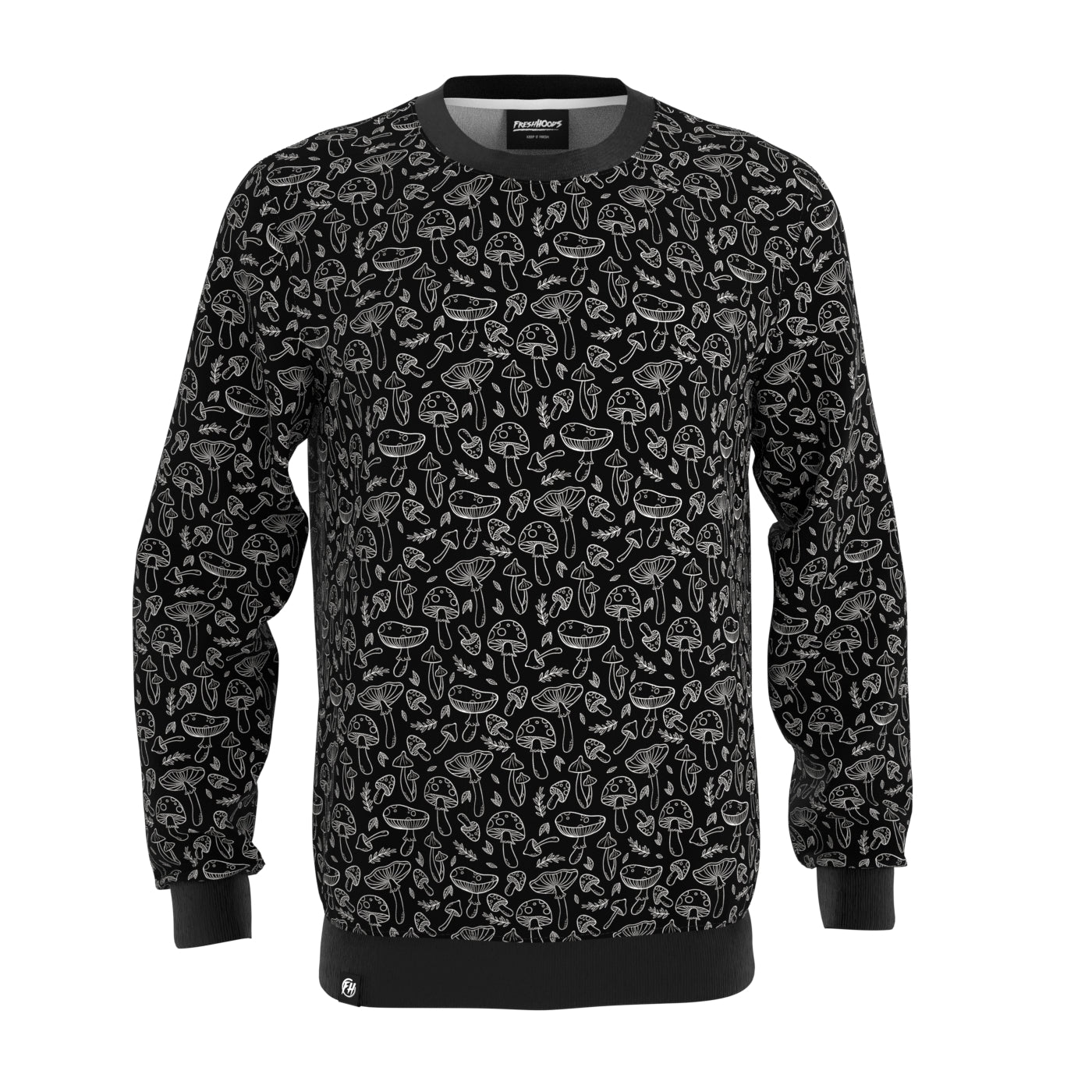 Black 'n' White Mushrooms Sweatshirt