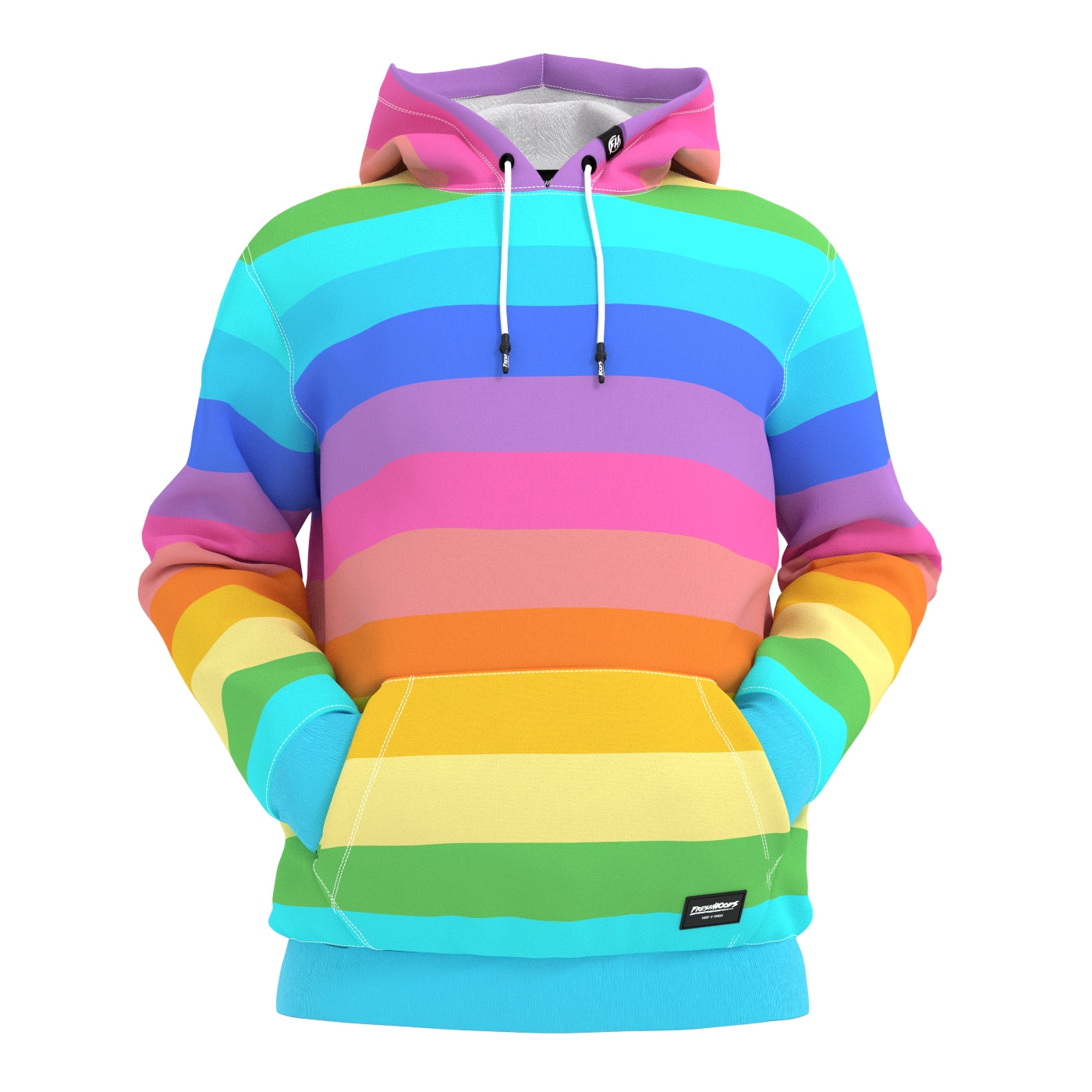 Rainbow stripe hoodie best sale