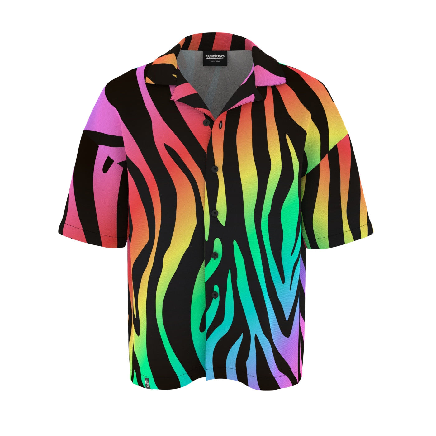 Neon Zebra Oversized Button Shirt