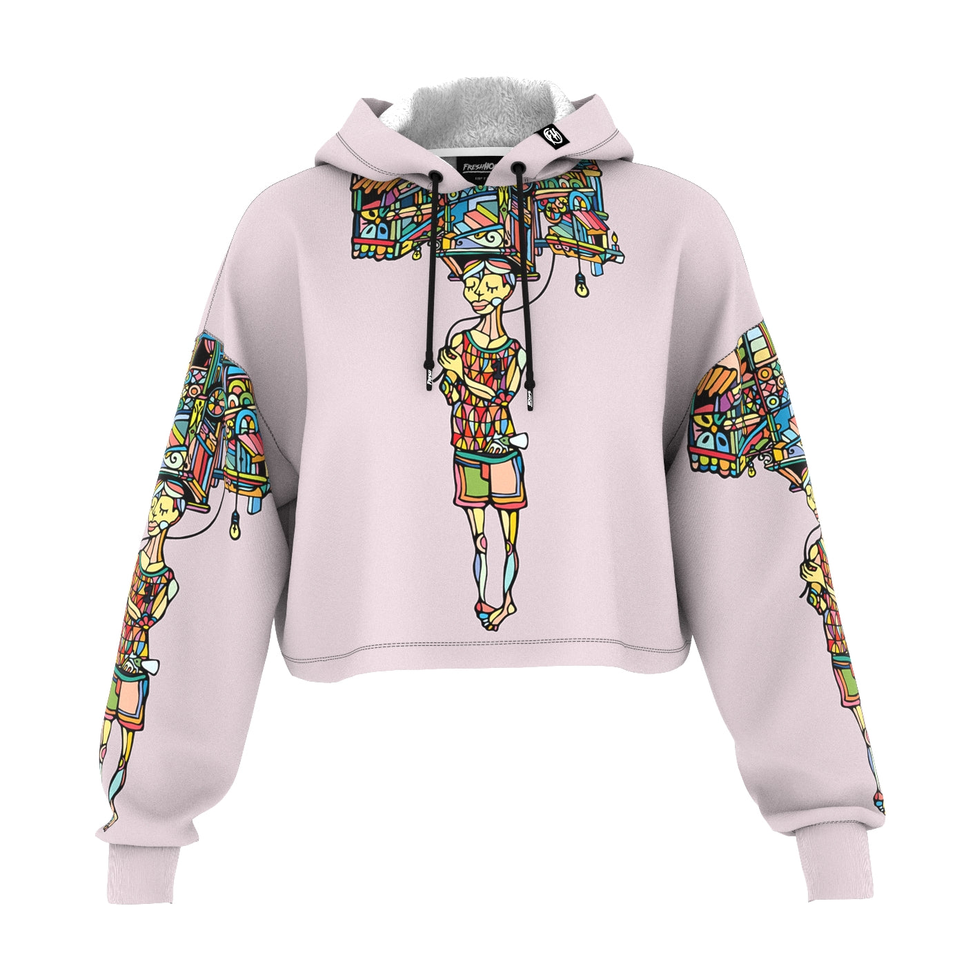 Pastel cropped sales hoodie