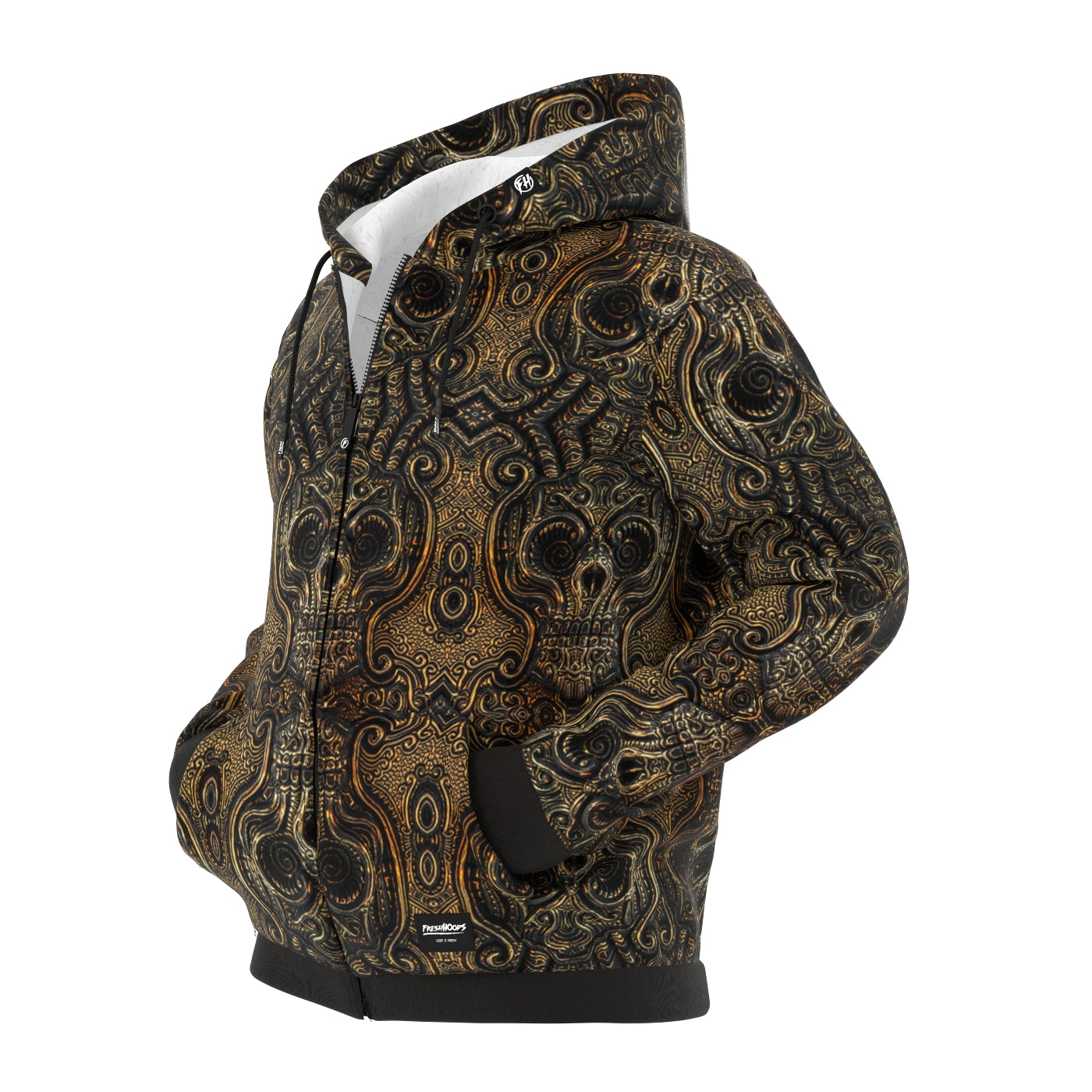 Ancient Skull Totem Zip Up Hoodie