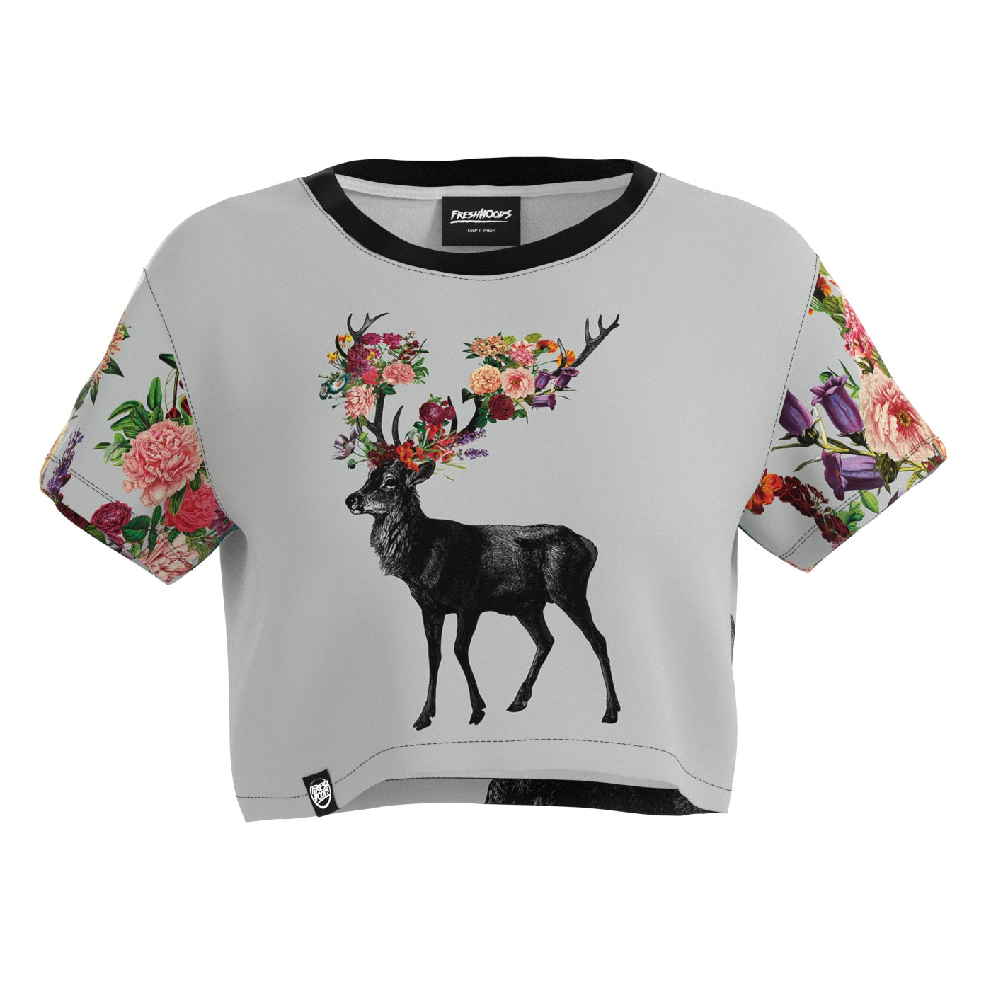 Spring Itself Deer Crop Top