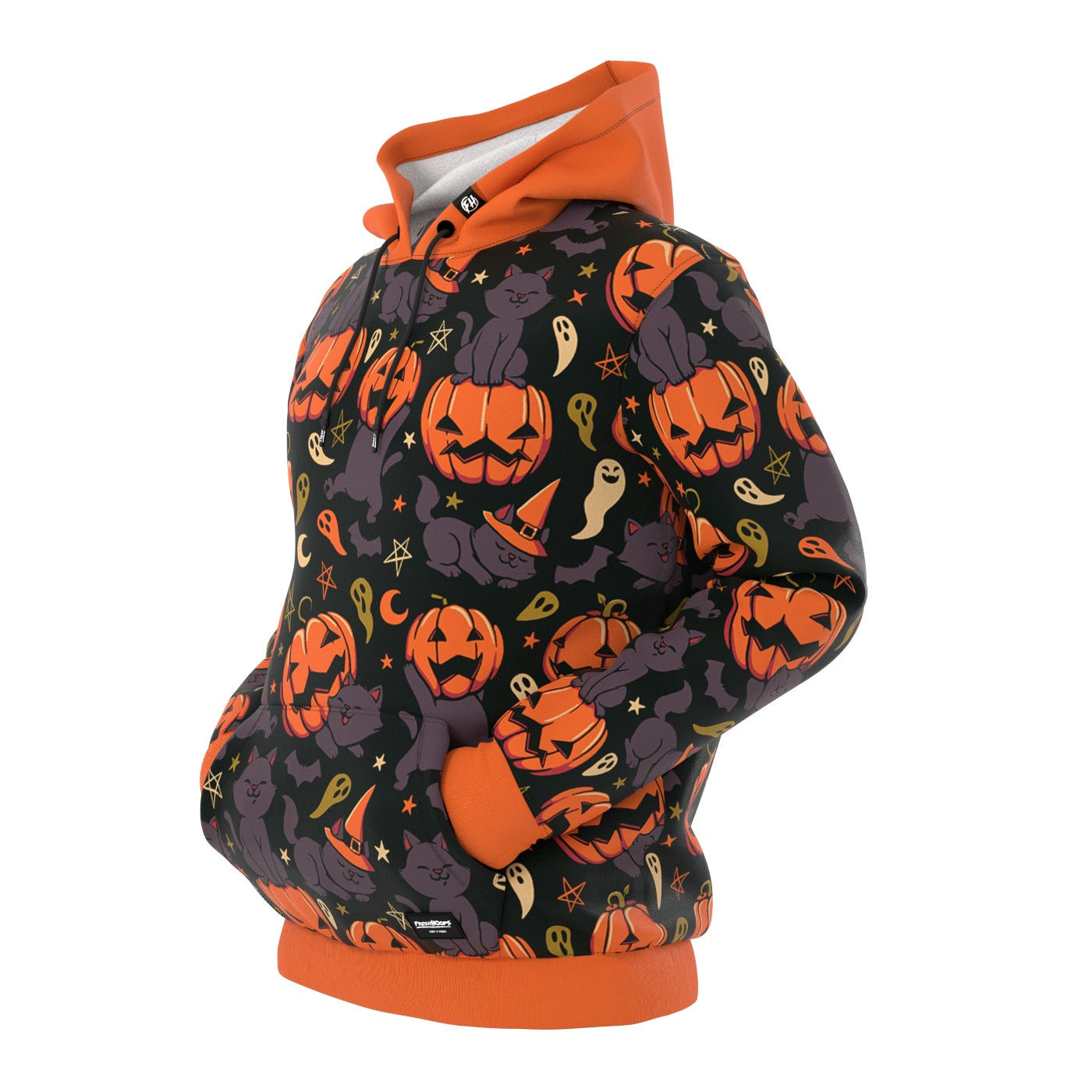 Pumpkin Field Cat Hoodie