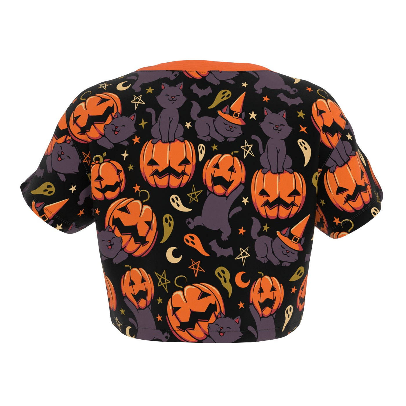 Pumpkin Field Cat Crop Top