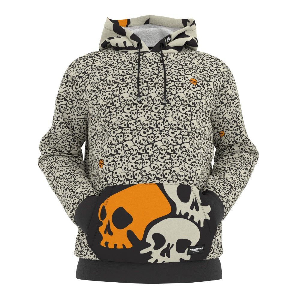 Skull best sale print hoodie