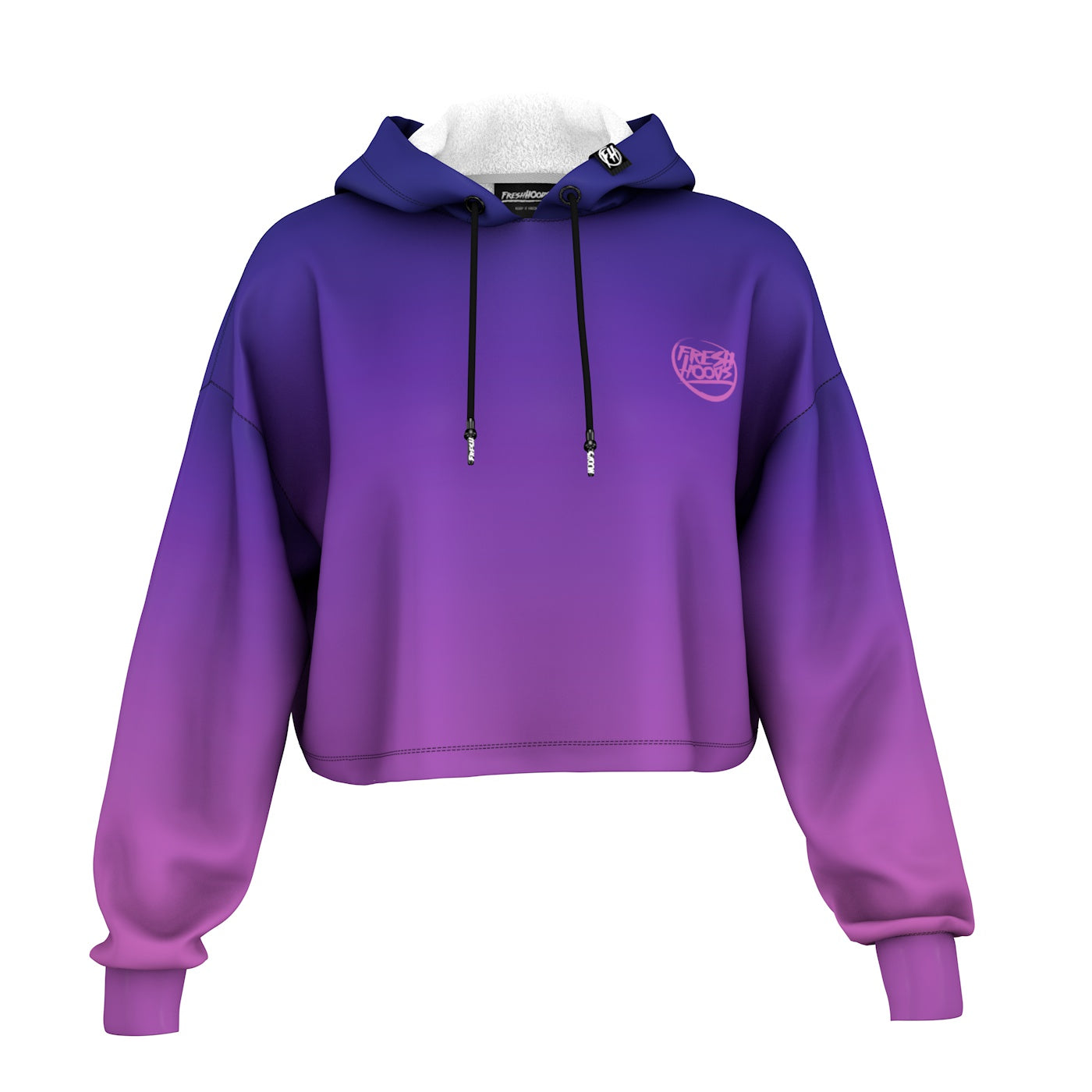 Off Purple Cropped Hoodie