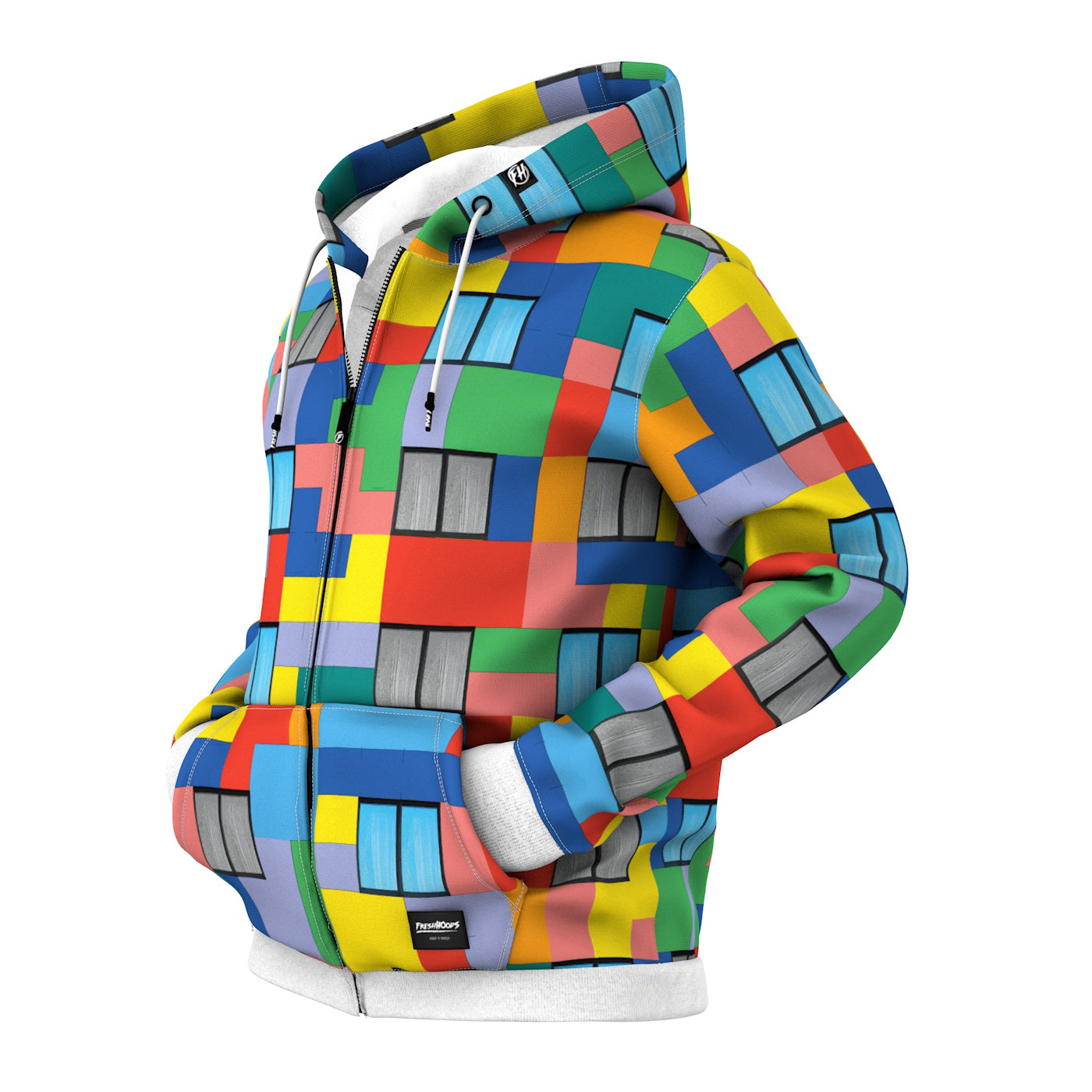 Blocks Zip Up Hoodie