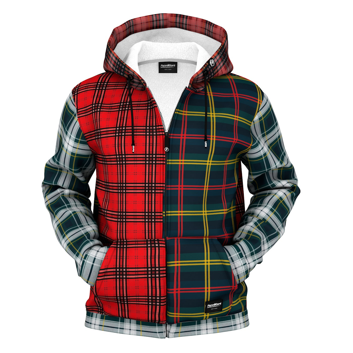 Mens hot sale plaid sweatshirt