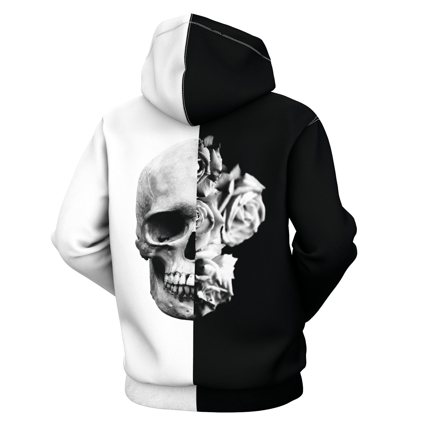 Black & White Skull Hoodie