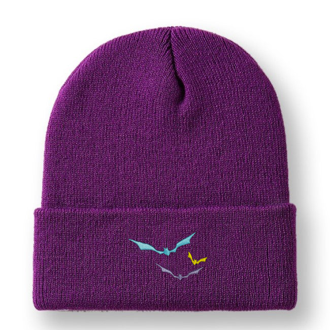 Bats Embroidered Cuffed Beanie