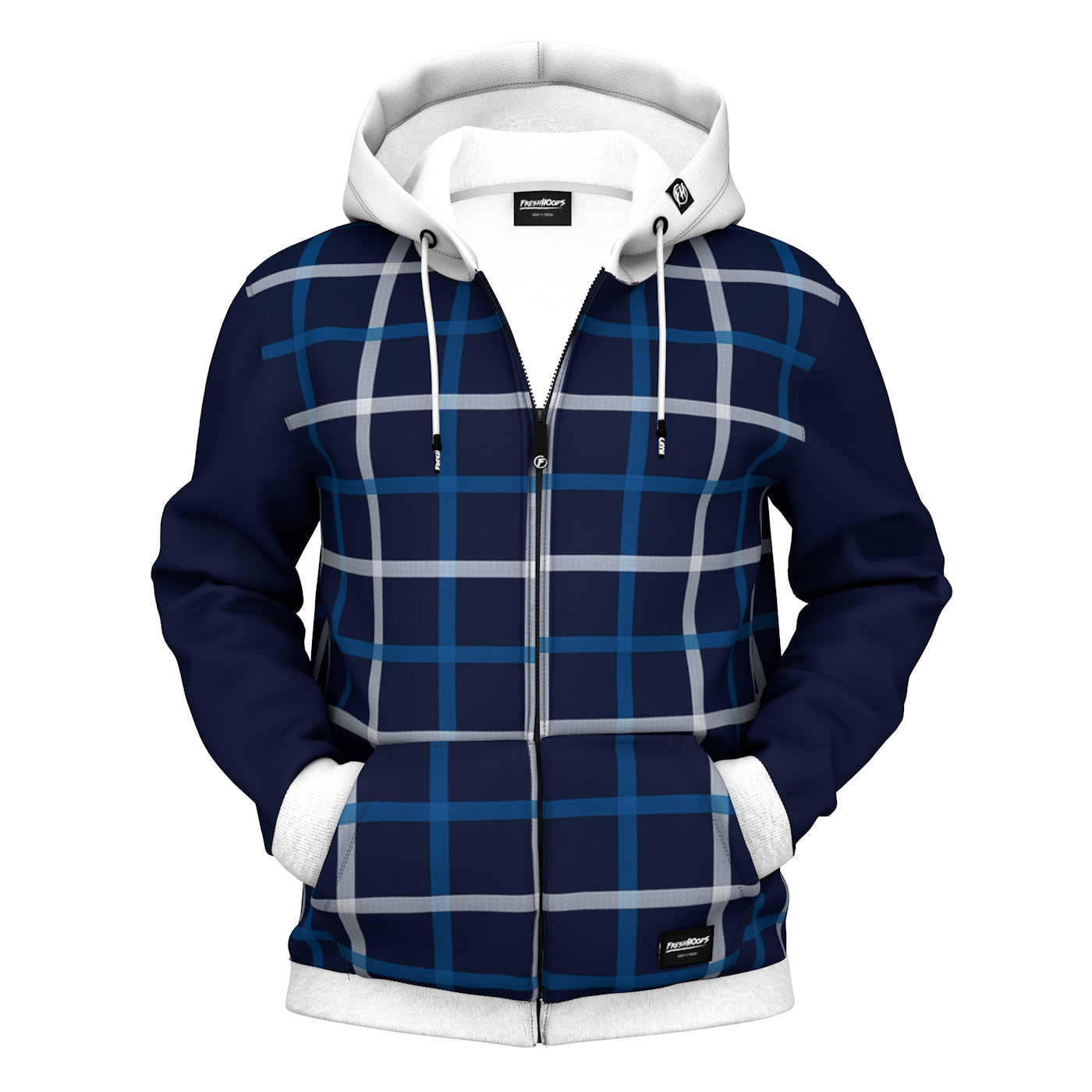 Fresh Hoods Bluez Zip Up Hoodie