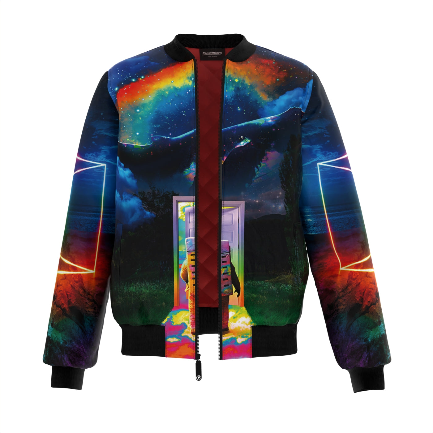 Puffer Jacket Mens Colorful Bomber Jacket Street Bomber Jacket