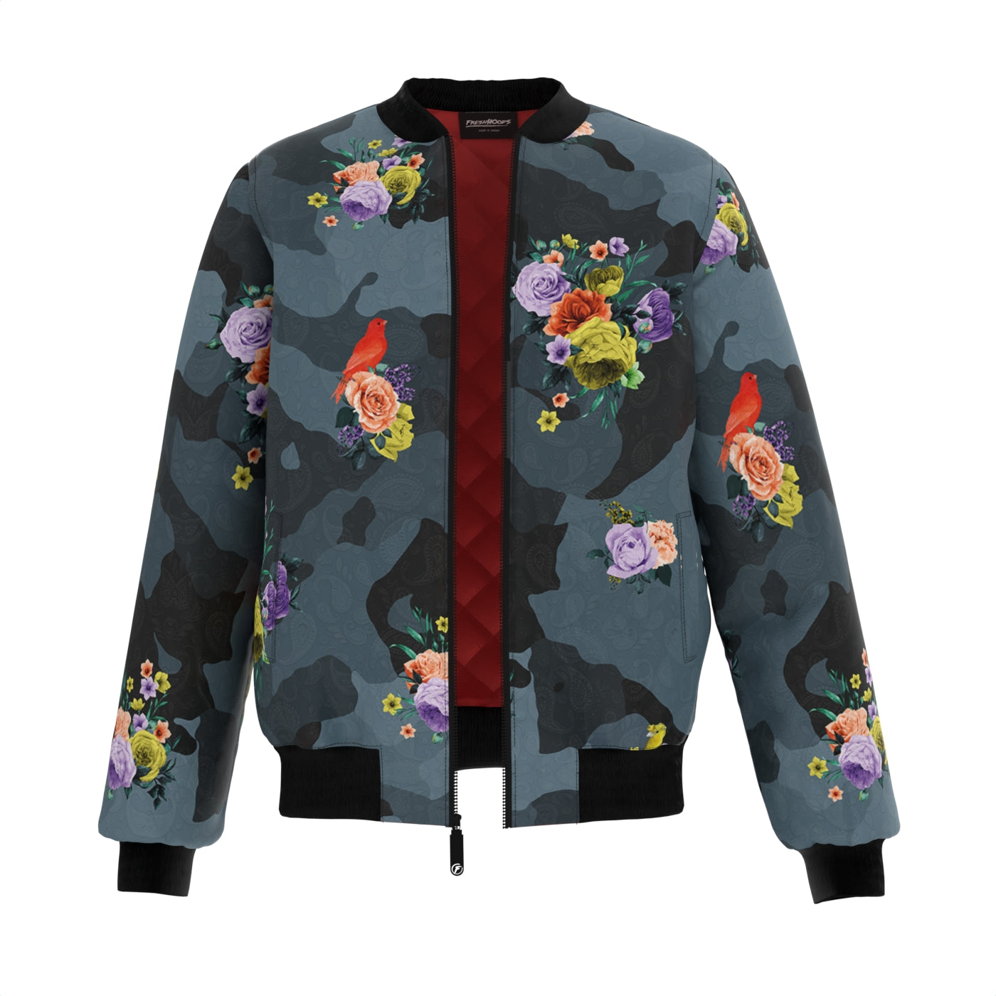 Camo Flower Bomber Jacket