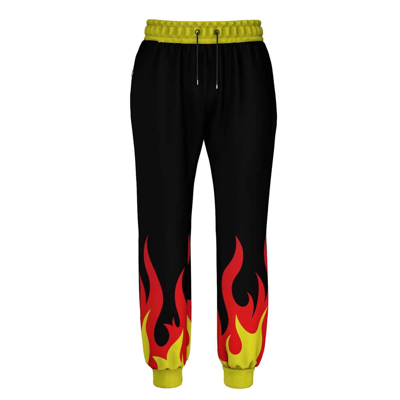 Fashion Fire Print Sweatpants Jogging Sports Pants Pockets