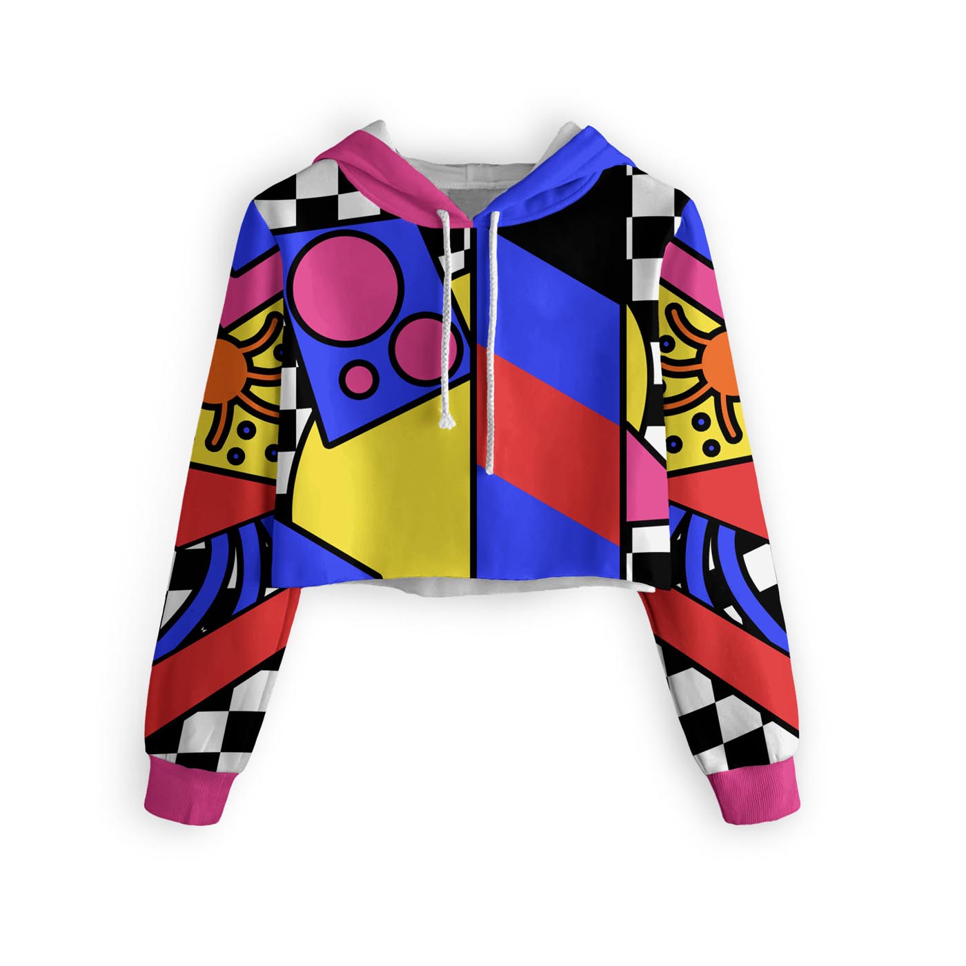 Colorful Cropped Hoodie