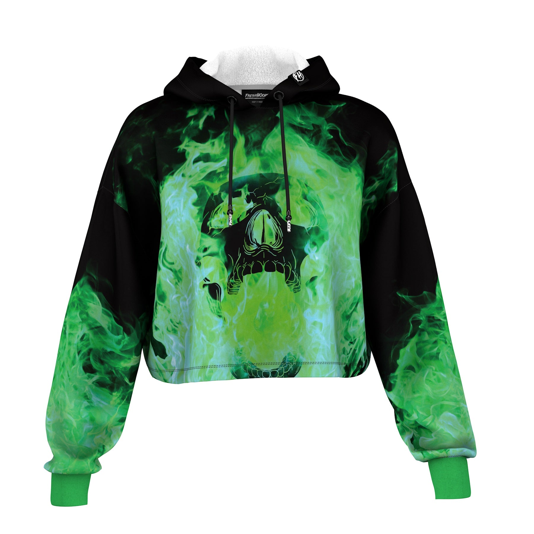 Burning best sale skull hoodie