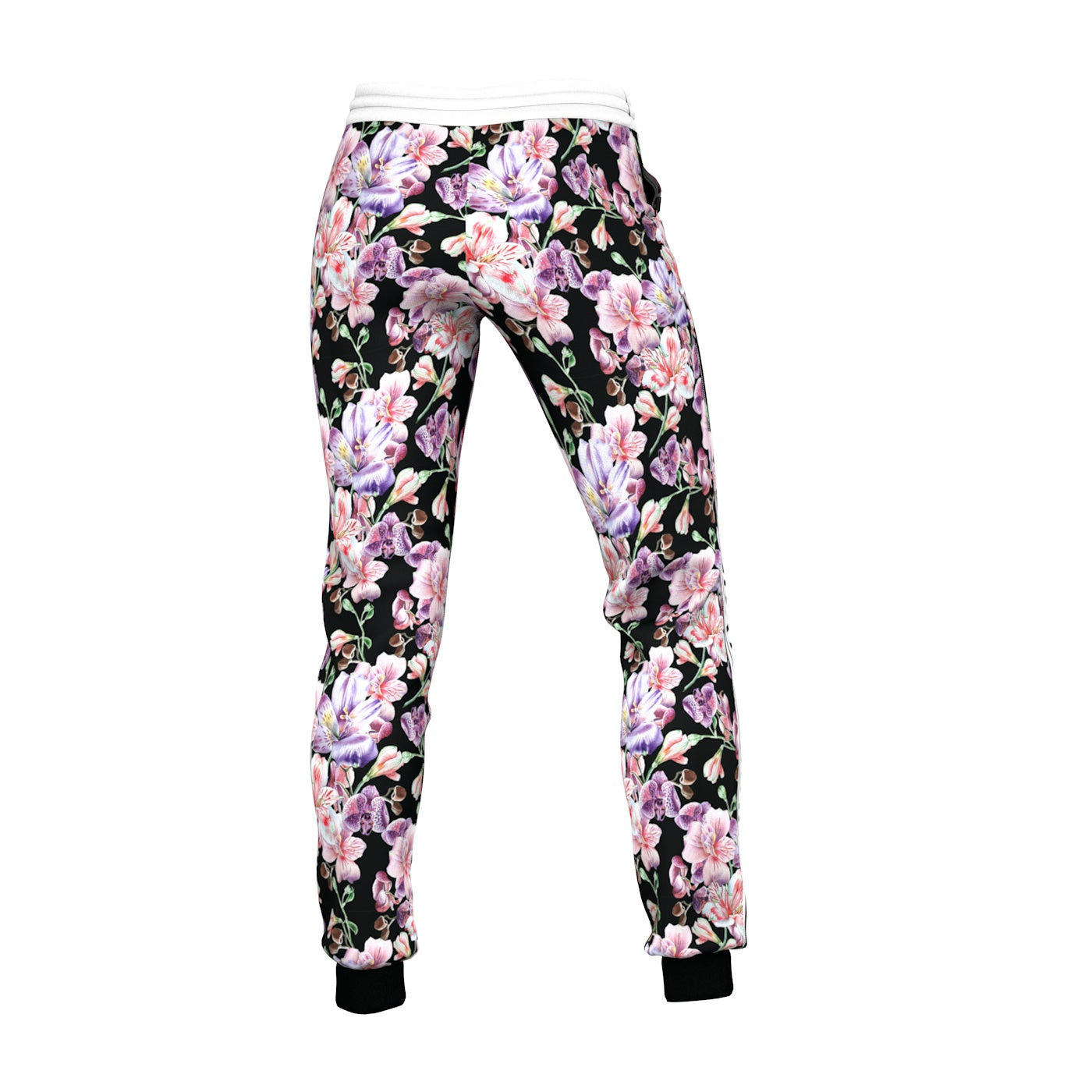 Midnight Pink Blossom Women Sweatpants